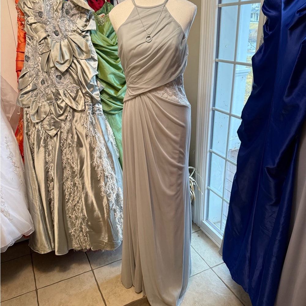 David's Bridal Light Gray Prom Dress/bridesmaid/evening /special occasions